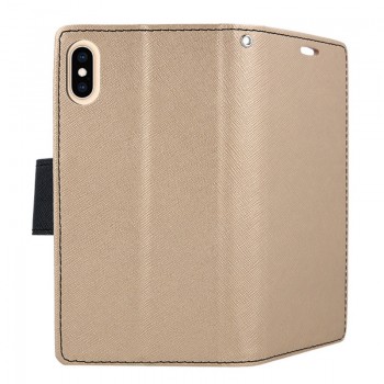 Atverčiamas dėklas auksinės spalvos (IPHONE XS MAX)